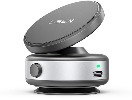 Nieuw!! LISEN Elektrische Magsafe Telefoonhouder – 360° Verstelbare Magnetische Zuignap – Sterke Vacuüm Mount voor iPhone 12 t/m 16 & Universele Smartphones – Draagbaar, Handsfree, Auto & Thuis, Caravan, Truck,MagSafe 360° Smartphones 2026