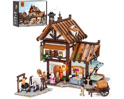 Lumibricks Medieval Tailor Shop Miniatuur huisjes - Bouwpakket - Bouwblokken - Met LED verlichting - DIY modelbouw met 1994 bouwstenen - Bouwpakketten volwassenen - Bouwdoos F9038