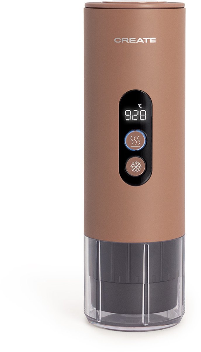 CREATE - Draagbaar espressotoestel 15 bar voor capsules en gemalen koffie - Mokka - Zonder draagtas - THERA MOVE