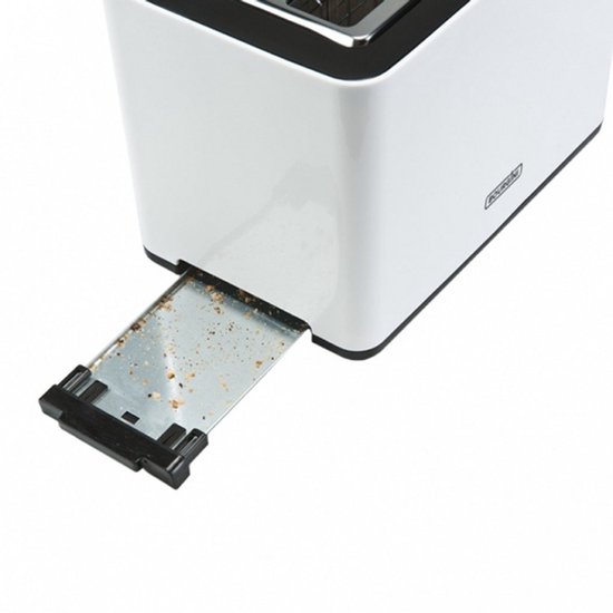 Bourgini Tosti Toaster - Broodrooster met Tostiklemmen - Wit - Extra brede sleuf geschikt voor 2 tosti's - Instelbare bruiningsstand en ontdooifunctie