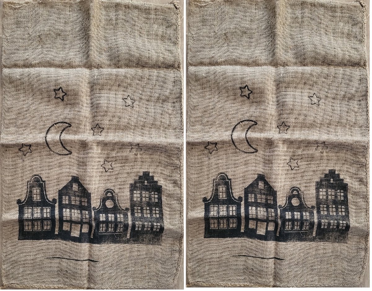2 Sinterklaas jute zakken 60x100 cm - echte jute cadeauzakken met opdruk - jutezak Sinterklaasavond - sinterklaaszak pakjesavond