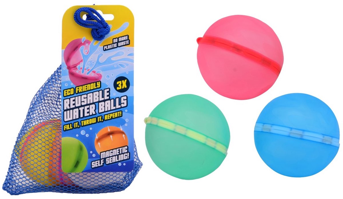 Herbruikbare Magnetische Waterballen - Herbruikbare Waterballon - Waterballonnen Gooien - Buitenspeelgoed - Zomer - Vakantie - Waterspeelgoed voor in de Tuin - Zwembad Spelen - Water Ballonnen Gooien - XXL Waterballon - Grote Waterballon