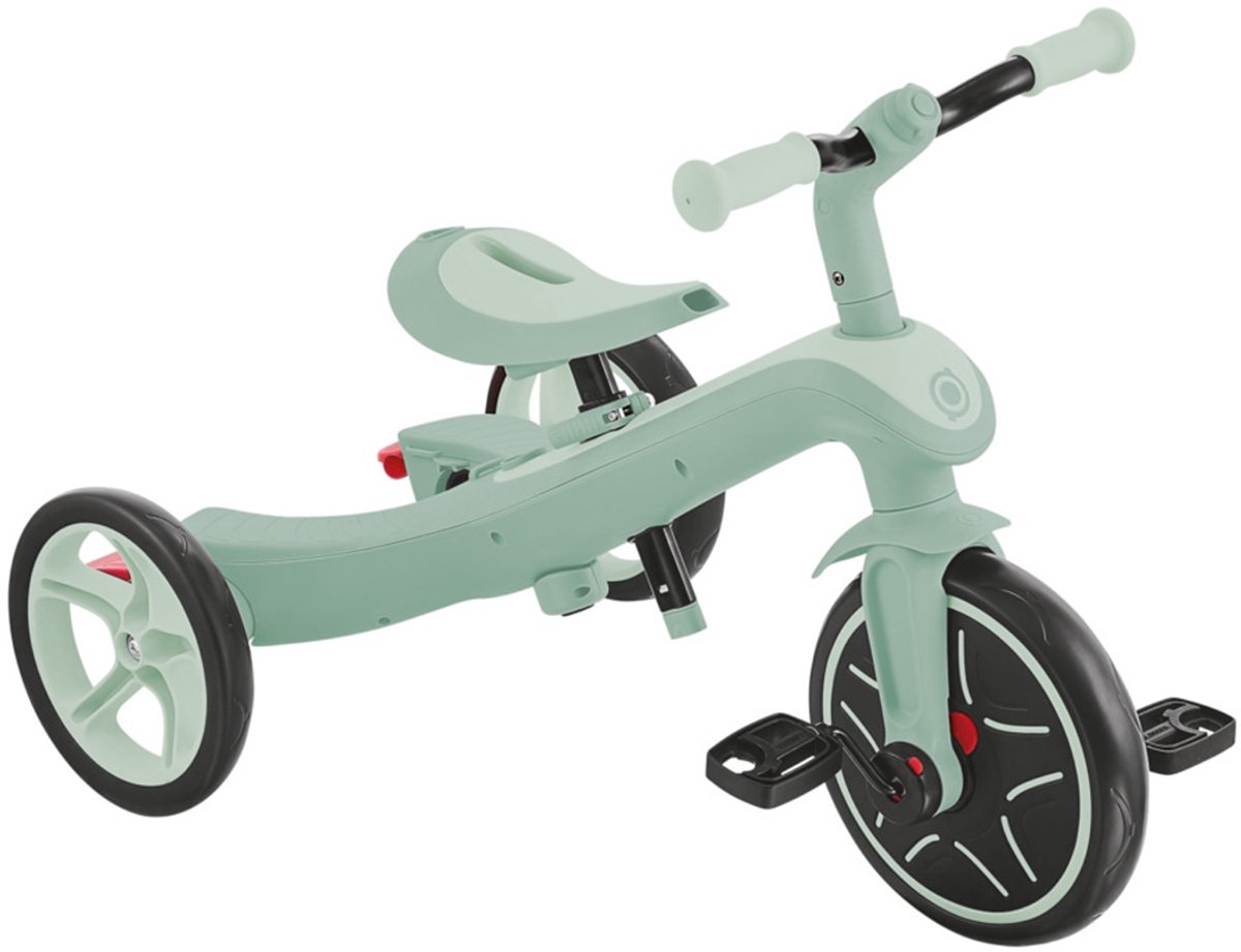 Driewieler - Globber Trike 4 in 1 in Pistachio ECO - groen - 4in1 converteerbaar - met duwstang - vanaf 10 maanden tot 5 jaar