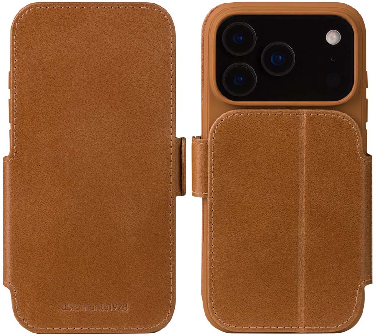 dbramante1928 Copenhagen Bookcase geschikt voor Apple iPhone 17 Pro - Tan