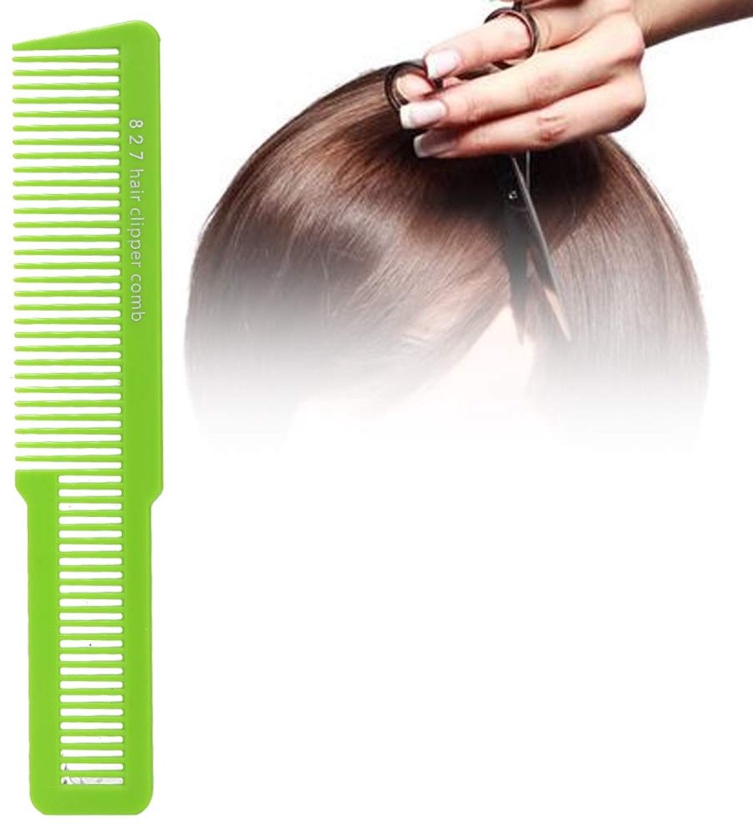 Clipper Haar Kam Modelnummer - Plastieken Kappers Kam - Lichtgewicht - Groen