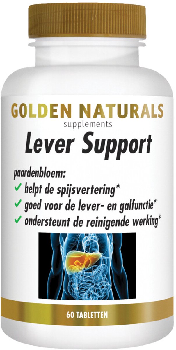 Golden Naturals - Lever Support Vegan - 2 x 60 tabletten - Voordeelverpakking