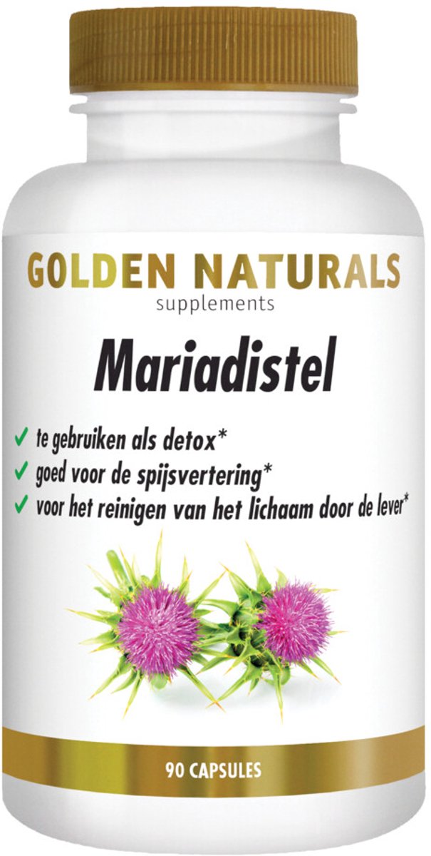 Golden Naturals - Mariadistel - 2 x 90 vegacapsules - Voordeelverpakking