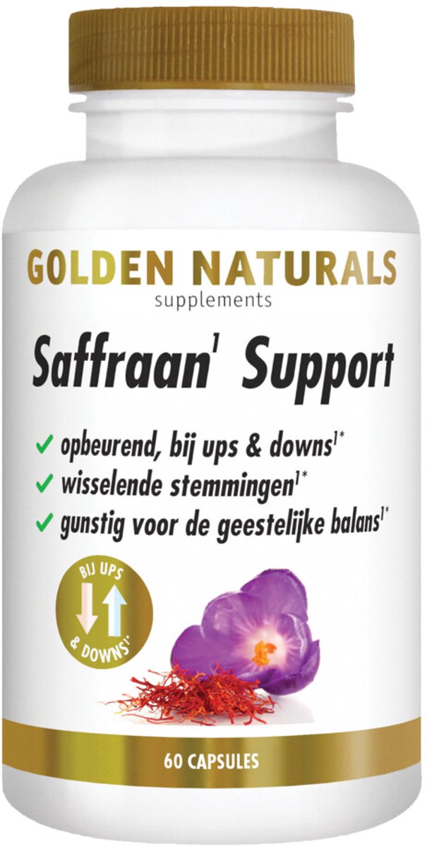 Golden Naturals - Saffraan Support - 2 x 60 capsules - Voordeelverpakking