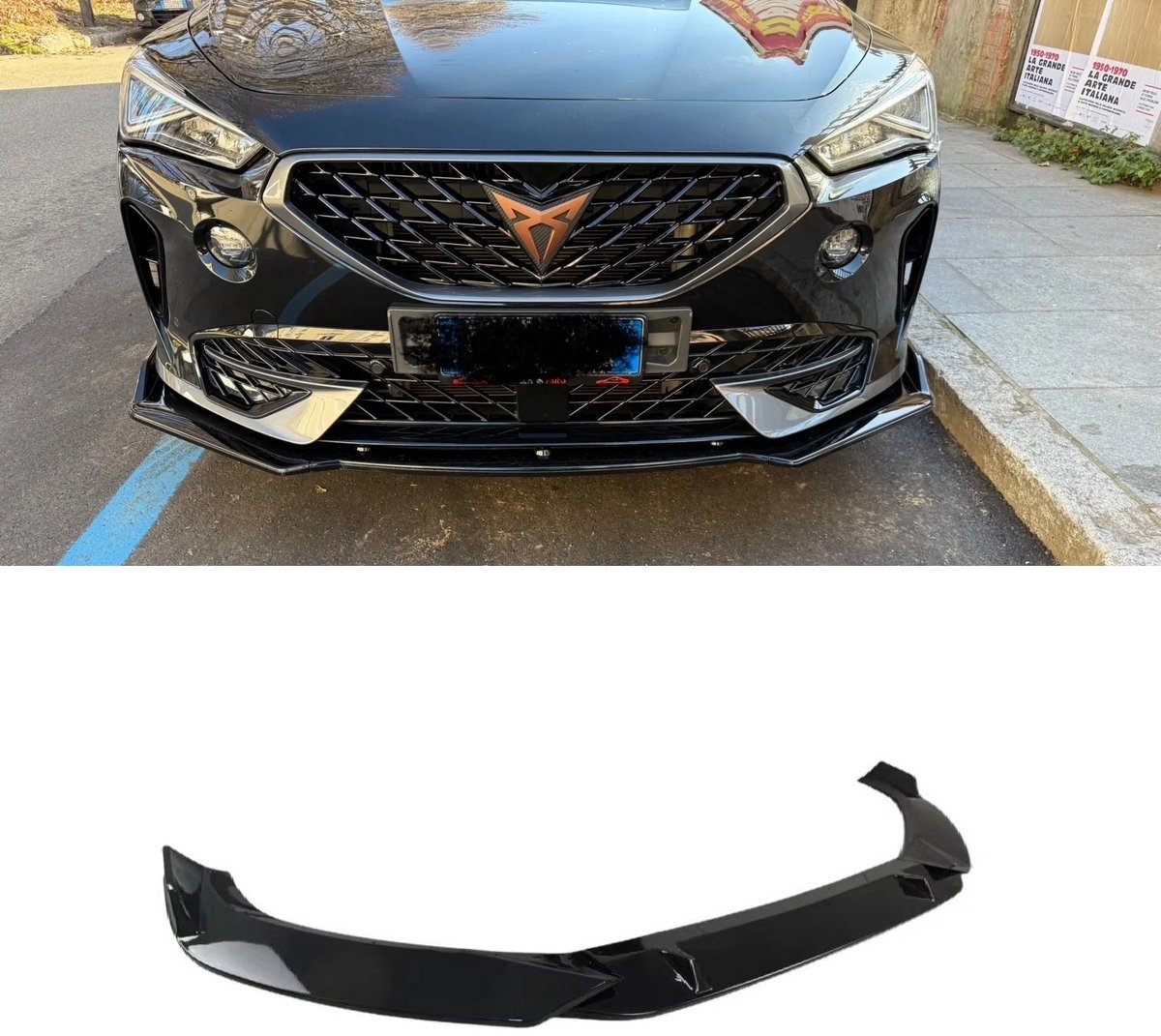 Spoiler Voorspoiler Splitter Voor Cupra Formentor Lip glans Zwart TSI VZ5 VZ e-Hybrid 2020-2024