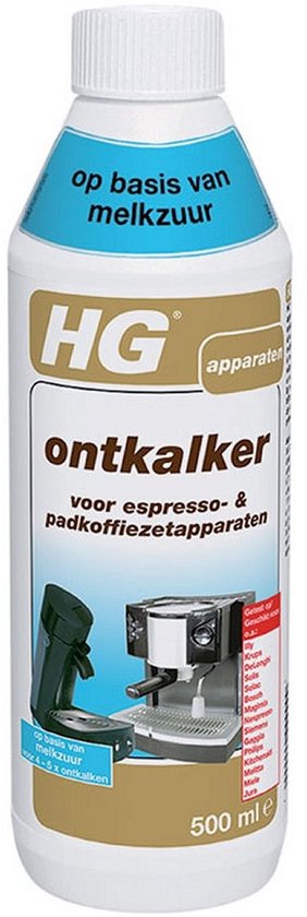 HG - Keuken - Koffiemachine Ontkalker - Melkzuur - 500 ml - 1 stuk