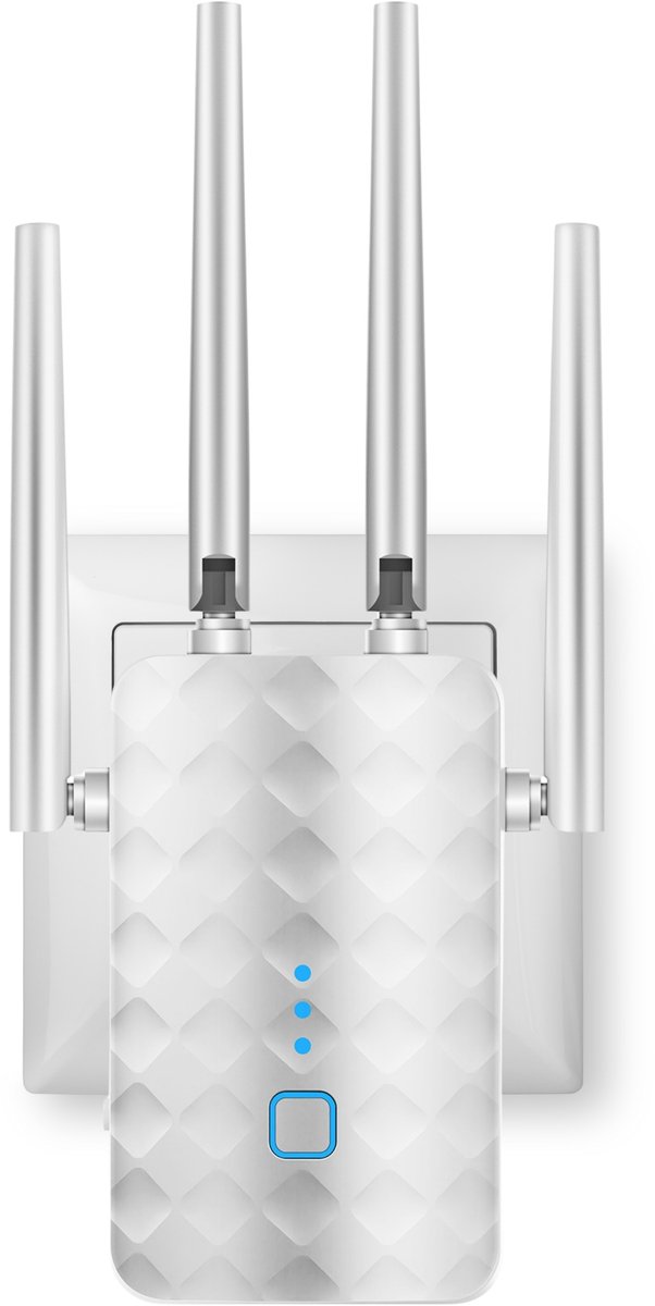 WiFi Versterker Stopcontact – 1200 Mbit/s – Dual Band 2.4G & 5G – WiFi Repeater – WiFi Booster – WiFi Extender – Inclusief Ethernetpoort & NL Handleiding - WiFi - €29,95