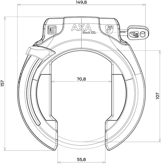 Axa Block XXL Ringslot ART2 + Falkx Flexmount Montagestrips van AXA — afbeelding 2
