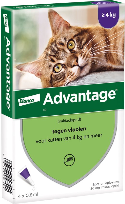 Advantage 40 Vlooiendruppels Kat tot 4 kg - 4 Pipetten