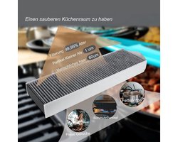 Geschikt voor Bora Pure Puakf Puru Puxu kookplaat pompmachine actieve koolfilter filter 2 stuks