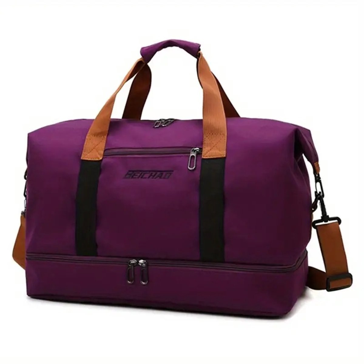 Sjtoer® Paarse Sporttas / Reistas – Schoenenvak – Waterdicht Natvak – Grote Capaciteit – Unisex - zwemtas - Duffel Bag