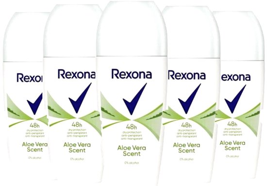Rexona Deo Roller - Aloe Vera - 5 x 50 ml - Voordeelverpakking | bol