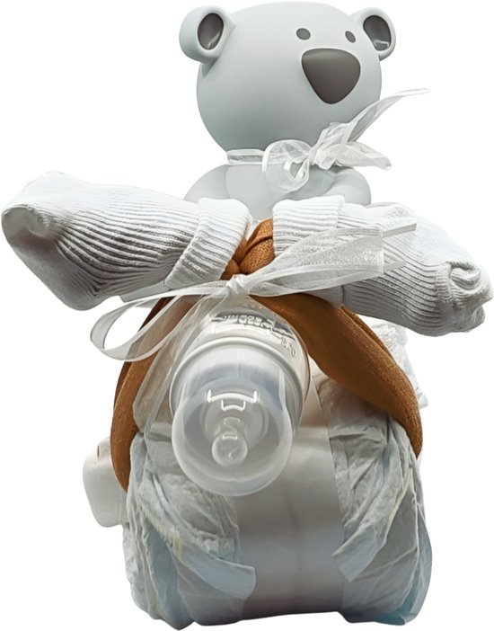 De Zoetebekjes - Gâteau de couches - Cadeau de maternité - Sleesloeber - Grijs