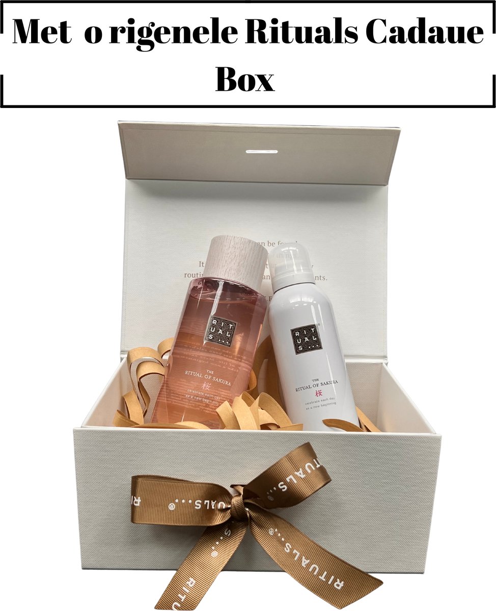 Rituals of Sakura - Geschenkset - Sakura Bath Foam 500 ml - Sakura Douche Schuim 200 ml - Originele Rituals Cadeaubox