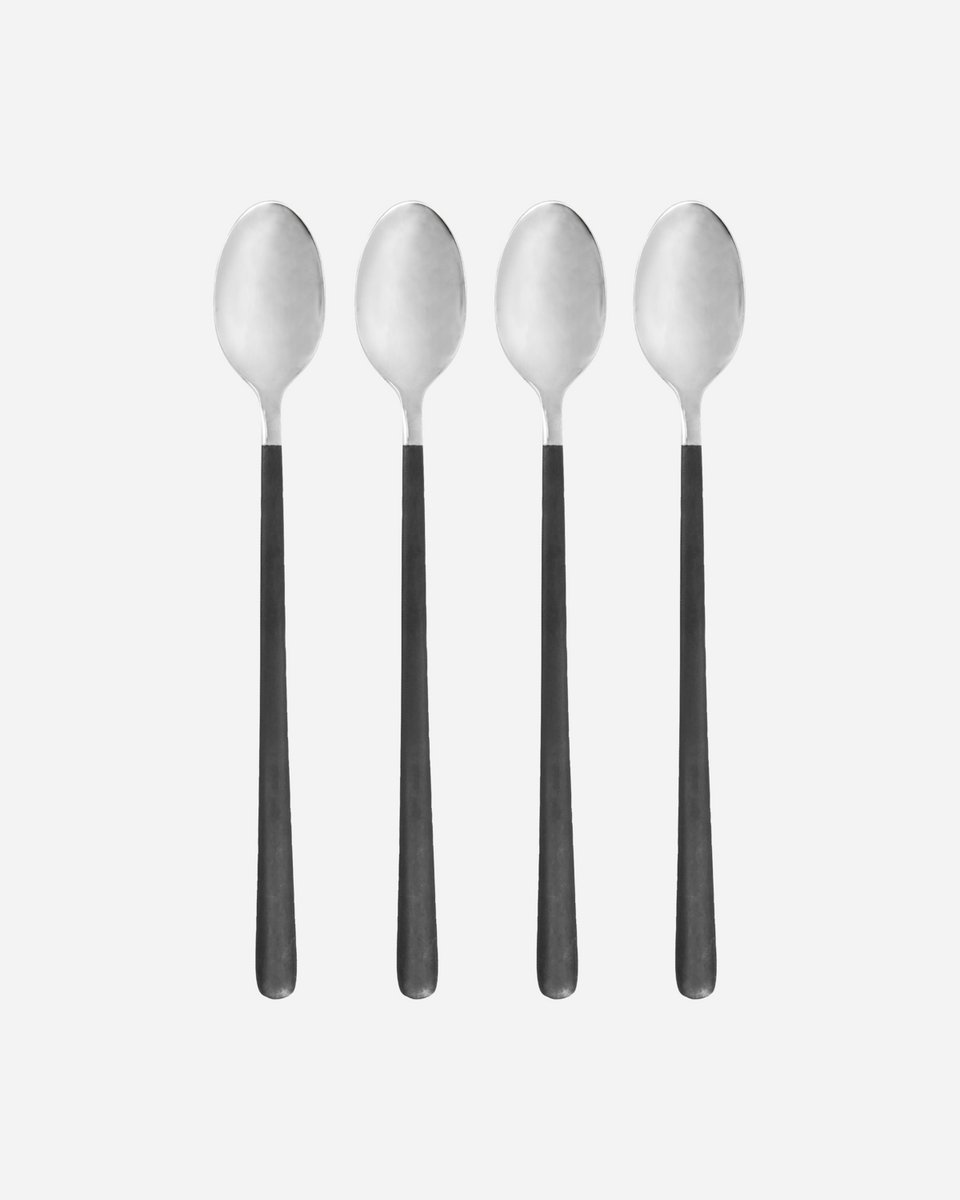 House Doctor Lange Lepels 4 Ox 4 stuks Zwart Zilver