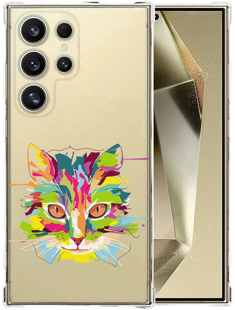 Samsung Galaxy S25 Ultra Hoesje - Cat Color TPU Antishock