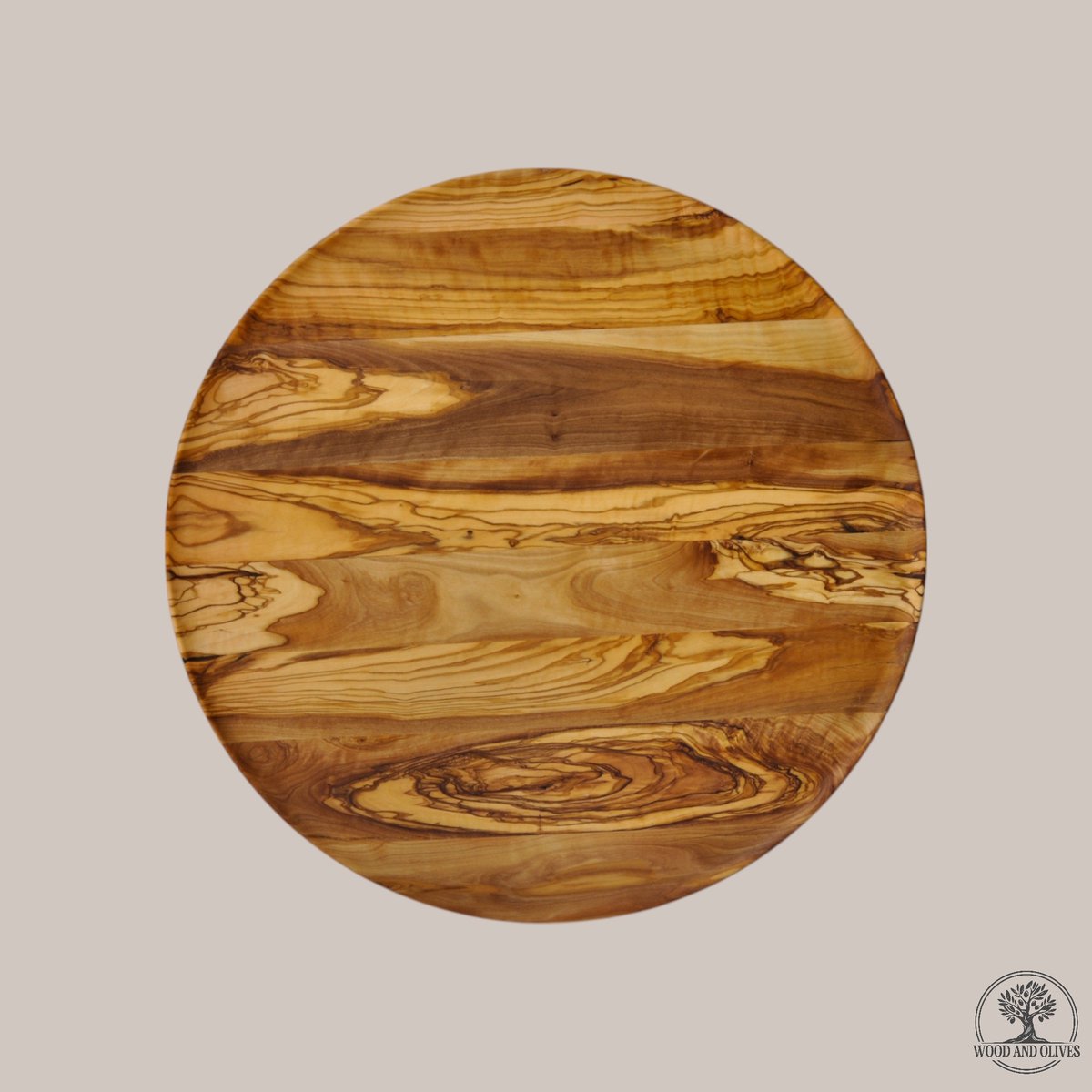 Wood and Olives - Olijfhouten Serveerbord - Handgemaakt - 40 cm