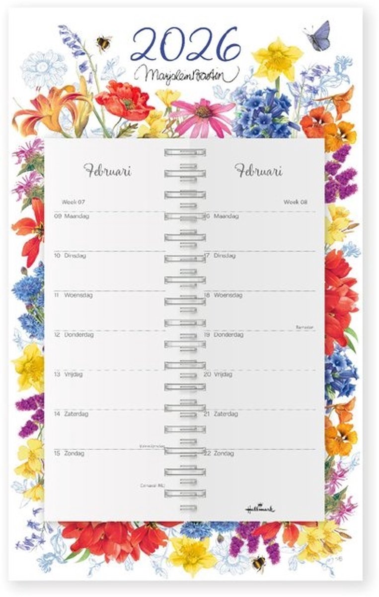 Marjolein Bastin Kalender 2026 op schild