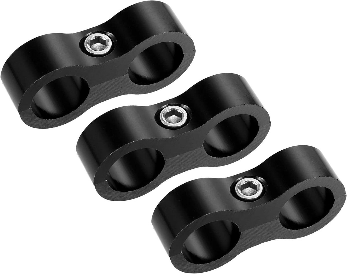 Image of 3 stuks AN8 slangscheider klem voor auto brandstofleiding - zwart - Set van 3 stuks auto accessoires