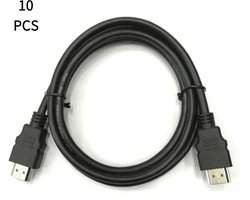 HDMI-kabel 6,5ft 10-pack 4K HDMI-computerkabel 6,5ft (ongeveer 2 meter) Afgeschermde HDMI 2.0 CL3-geclassificeerde kabel voor smart displays met streaming tv, 4K, 1080P@144Hz, ARC en CL3- Geschikt voor laptops, monitoren, PS5, PS4, Xbox, soundbars