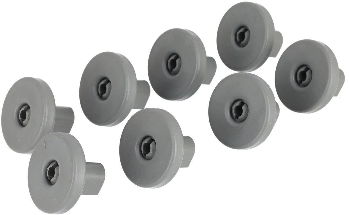 Vaatwasser Wiel - Onderkorf Wieltjes - 40mm - Geschikt voor IKEA - AEG - Zanussi - Electrolux - Atag - Etna - Juno - Pelgrim - korfwiel wieltjes wielen - Alternatieve wieltjes-8 stuks