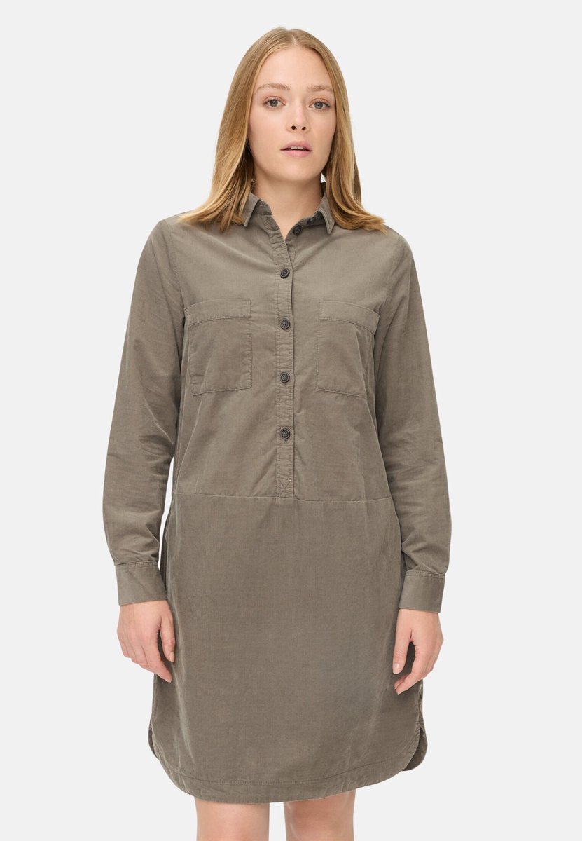 camel active Jurk gemaakt van puur katoen - Maat womenswear-XL - Grijs - Groen