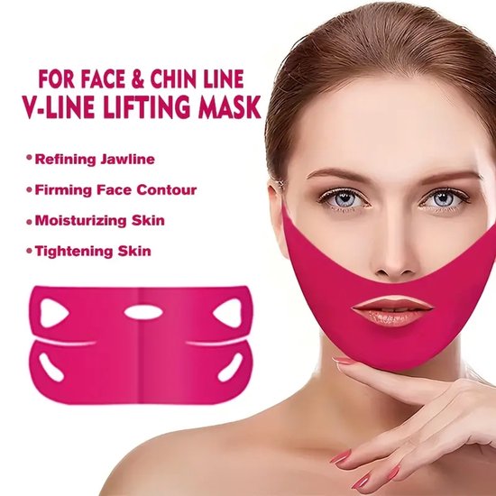 V gezichtsmaskers dubbele kin remover herbruikbare dubbele kin reduceer V-lijn masker gezicht afslankheidsgordel optrekmasker gezicht afslankheidsgordel lifting-masker