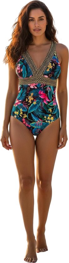 Golden Tropics Maillot de bain col en V- Maillots de bain sexy femme - Bikini