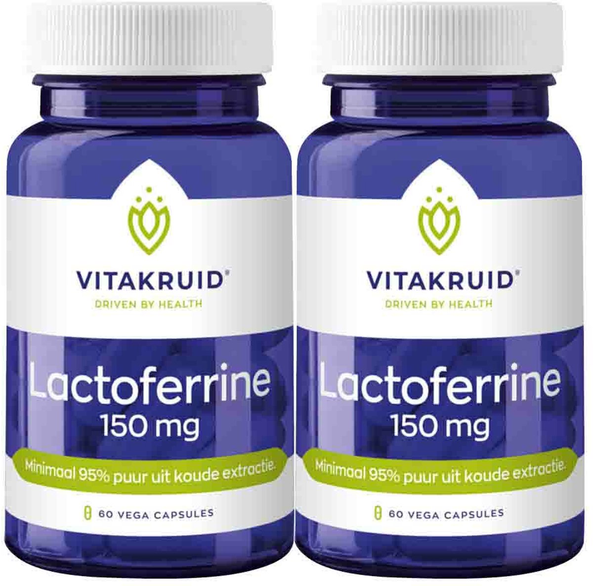 Vitakruid - Lactoferrine 150 mg - 2 x 60 vegacapsules - Voordeelverpakking