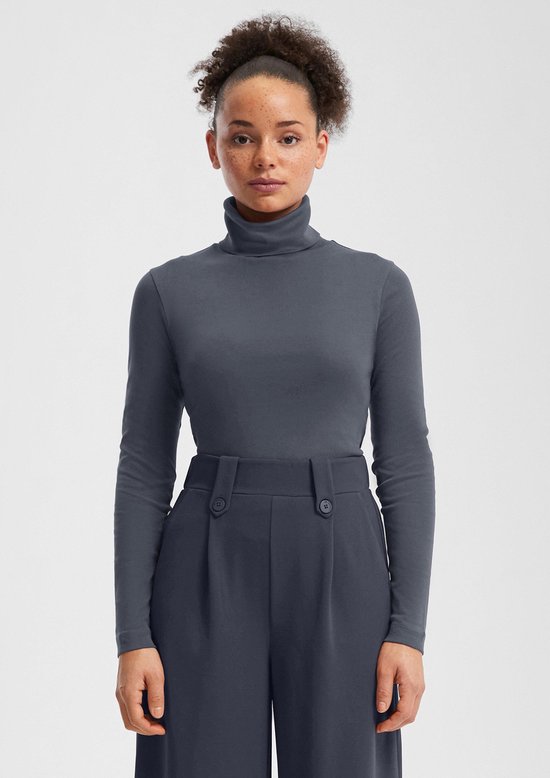 HieasyFit Dames zachte katoenen coltrui top basic pullover trui