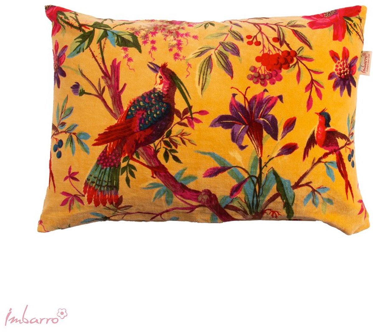 Imbarro Fashion & Home Kussen Paradise M Yellow 35 x 50 cm 100 % katoen velvet