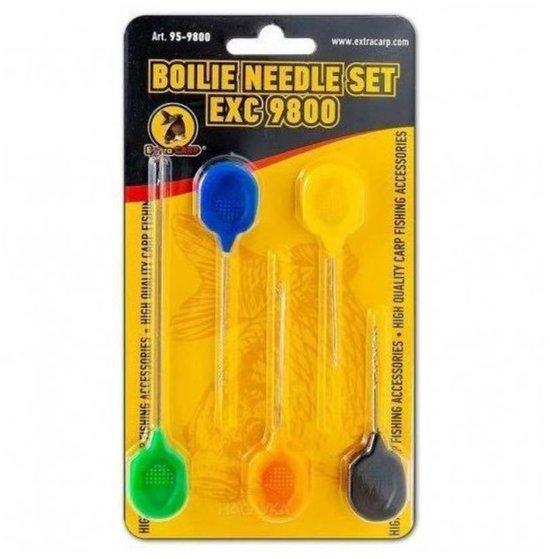 EXC Boilie Needle Set - 5 stuks - Boilienaalden Set - Met Boilienaalden, Splicing Needle en Boilieboor van Merkloos — afbeelding 3