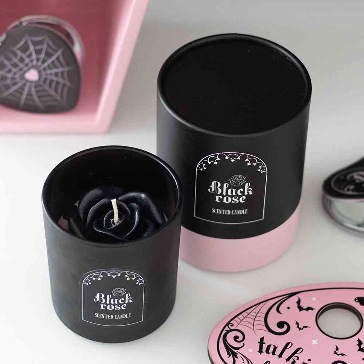 Something Different Black Rose with 3D Roses Figuurkaars - Zwart