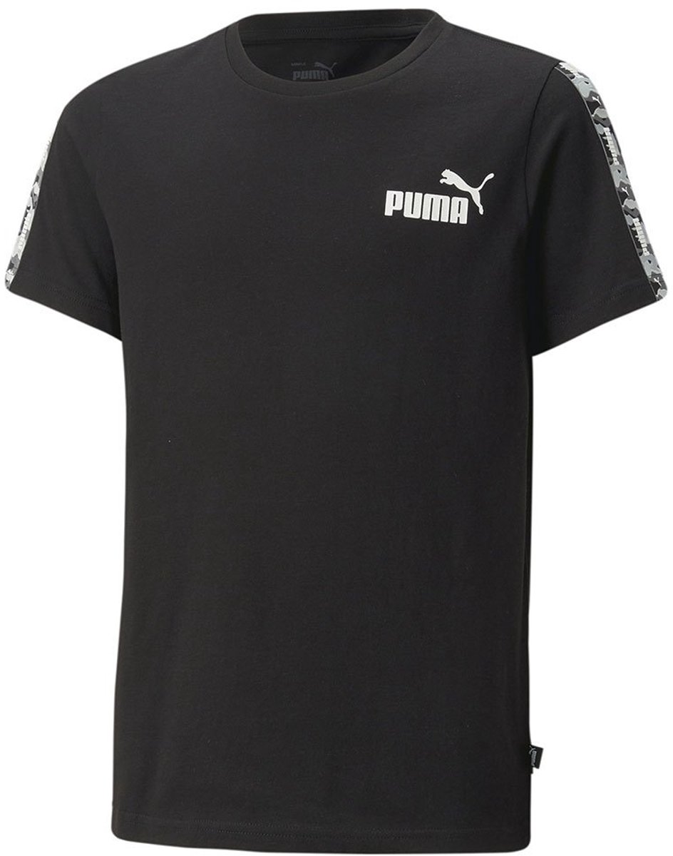 Puma Ess Tape Camo T-shirt Met Korte Mouwen 4-5 Years Jongen Zwart