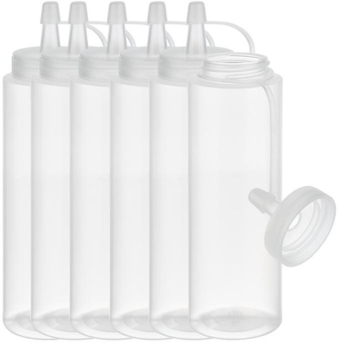 APS Knijpfles, 260 ml, transparant, set van 6