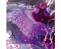 folia Acryl Pouring set Intensief, 5 kleuren, canvas 20×20 cm, 5×60 ml