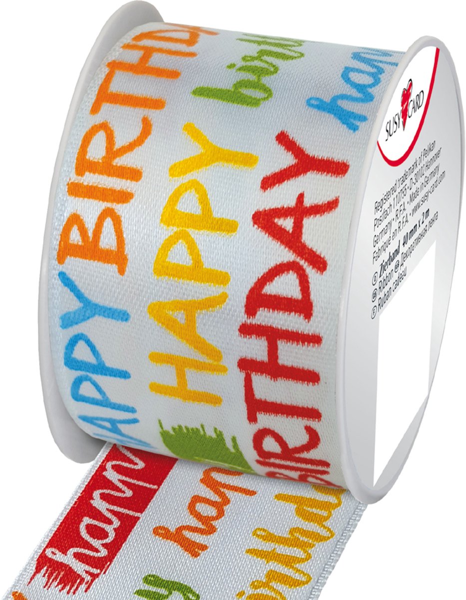 SUSY CARD cadeaulint op spoel Birthday Party