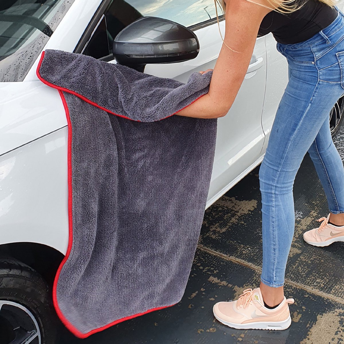 NIGRIN Performance XXL-droogdoek, zwart