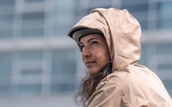 Veste De Pluie Légère 33,000ft Pour Femme – Capuche Amovible – Cyclisme – Taille XL – Bleu
