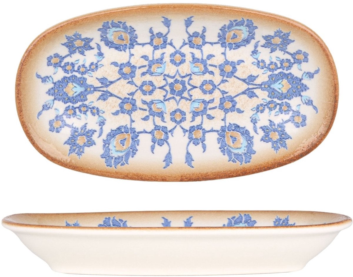 Rinart Serveerschaal - Tiara - Porselein - 16x9 cm - set van 2