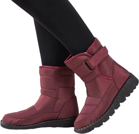 Nivard Dames Snowboots in Bordeauxrood