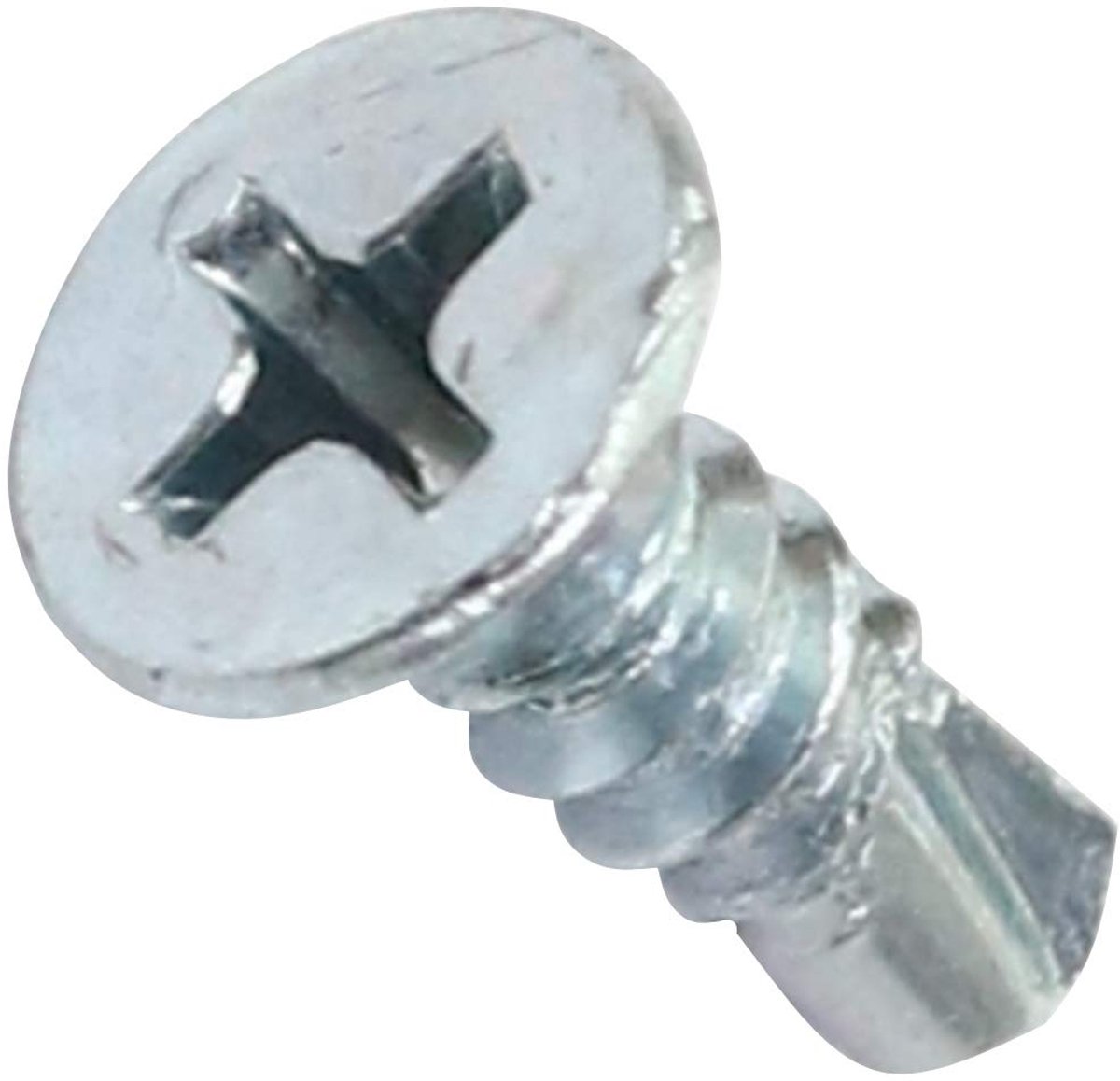 100 Stuks Zelfborende Schroeven - Plat Hoofd - Ã˜4.2x13 mm - Gegalvaniseerd Staal - PH - DIN 7504 P