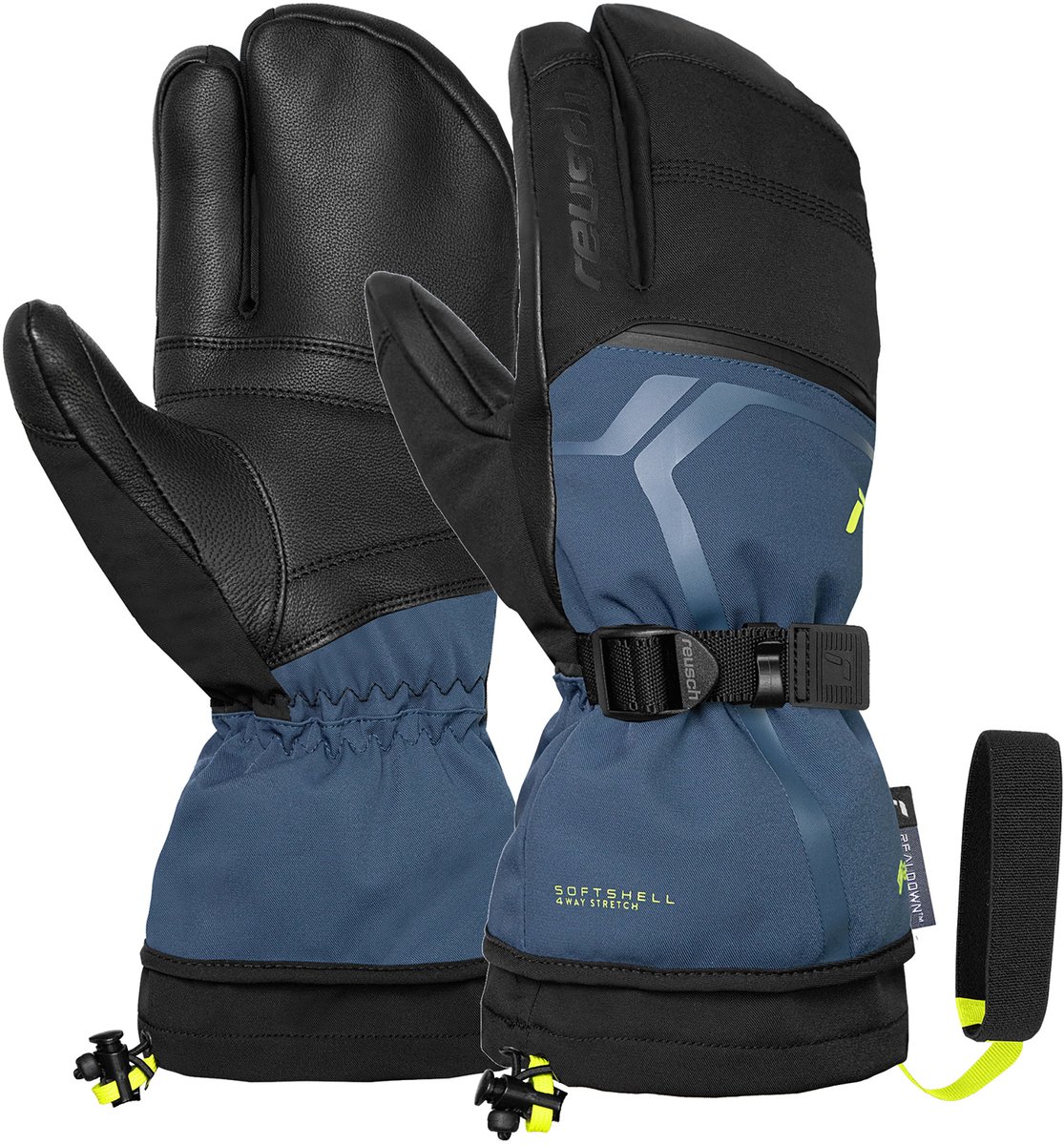Reusch 3-Finger Handschuhe Down Spirit GORE-TEX Lobster Zwart