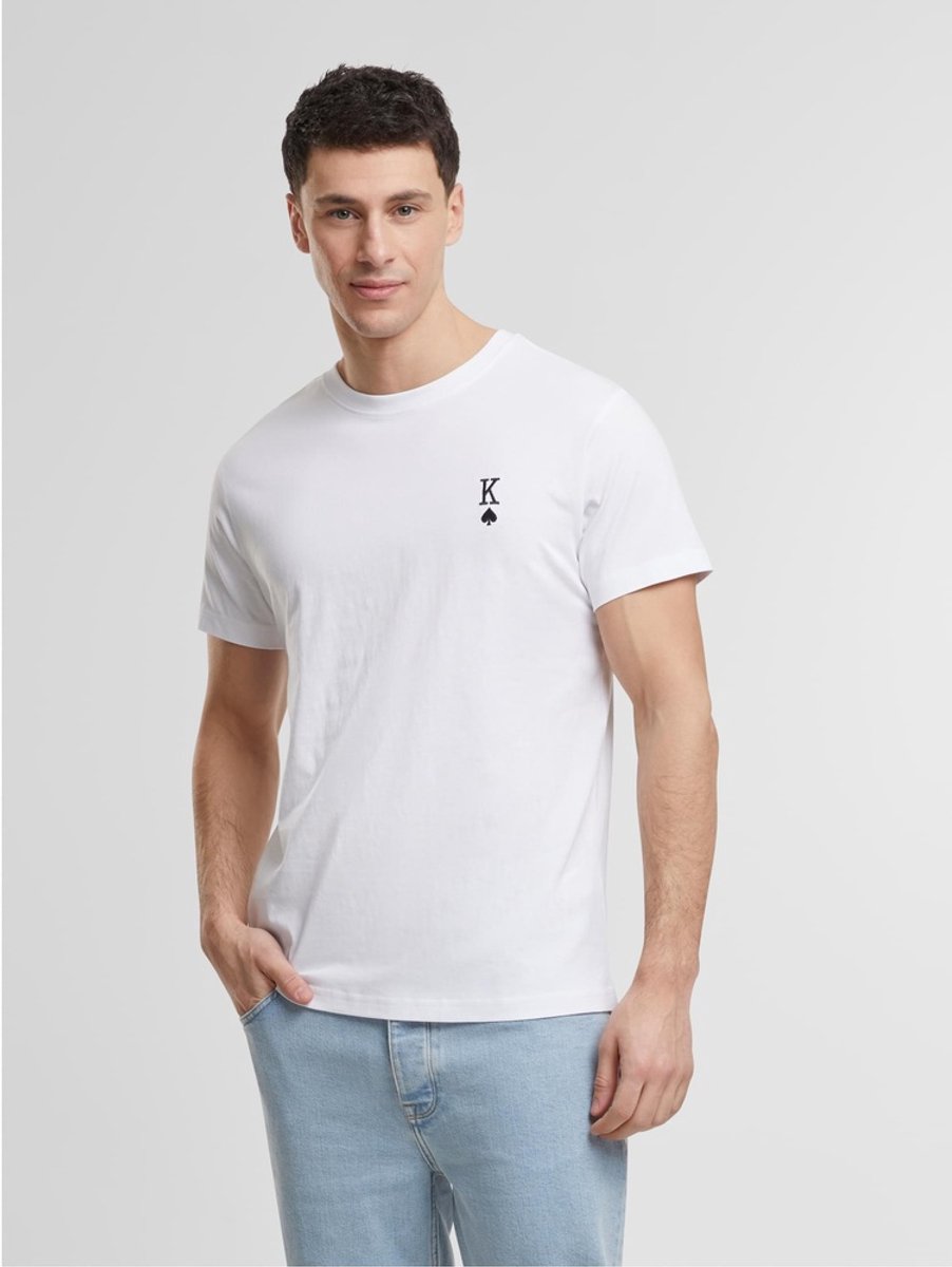 Mister Tee T-shirt King Card Emb Wit