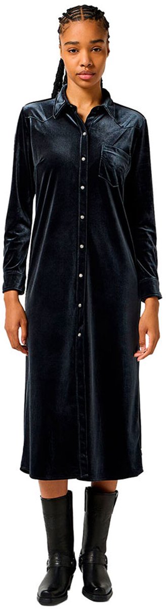 Wrangler 112356506 Korte Jurk Met Lange Mouwen M Vrouw Zwart
