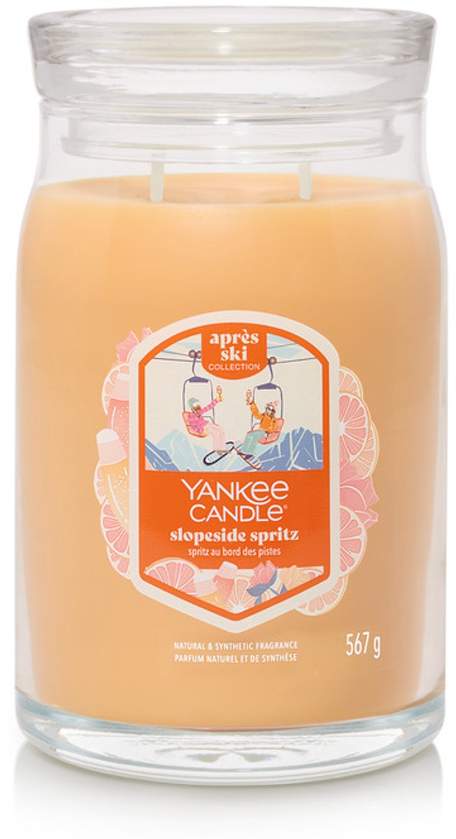 Yankee Candle Slopeside Spritz Large Jar Geurkaars - 90 branduren - twee lonten Geel